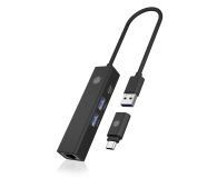 ICY BOX Hub 4w1 USB-C, USB-A, LAN - 1275308 - zdjęcie 3